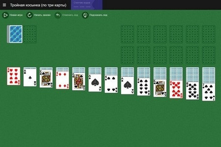 Пасьянс Косынка тройная